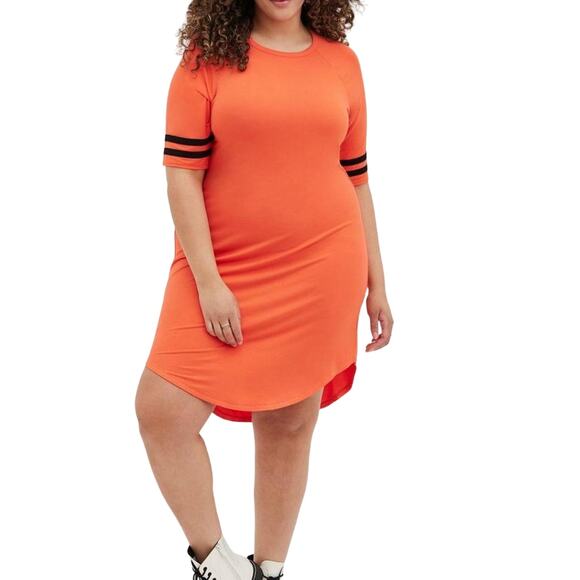 Torrid Super Soft Knits Varsity Shirt Dress, Women's Plus Size 2X, New - Picture 1 of 9